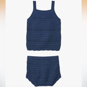 GAP Baby Navy Crochet Outfit